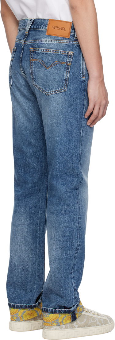 Kavbojke Versace Versace Stonewashed Cuffed Jeans Modra | 1018013_1A12886, 2