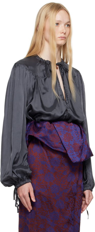 Srajce Dries Van Noten Dries Van Noten Drawstring Blouse Črna | 251-010710-1427, 1