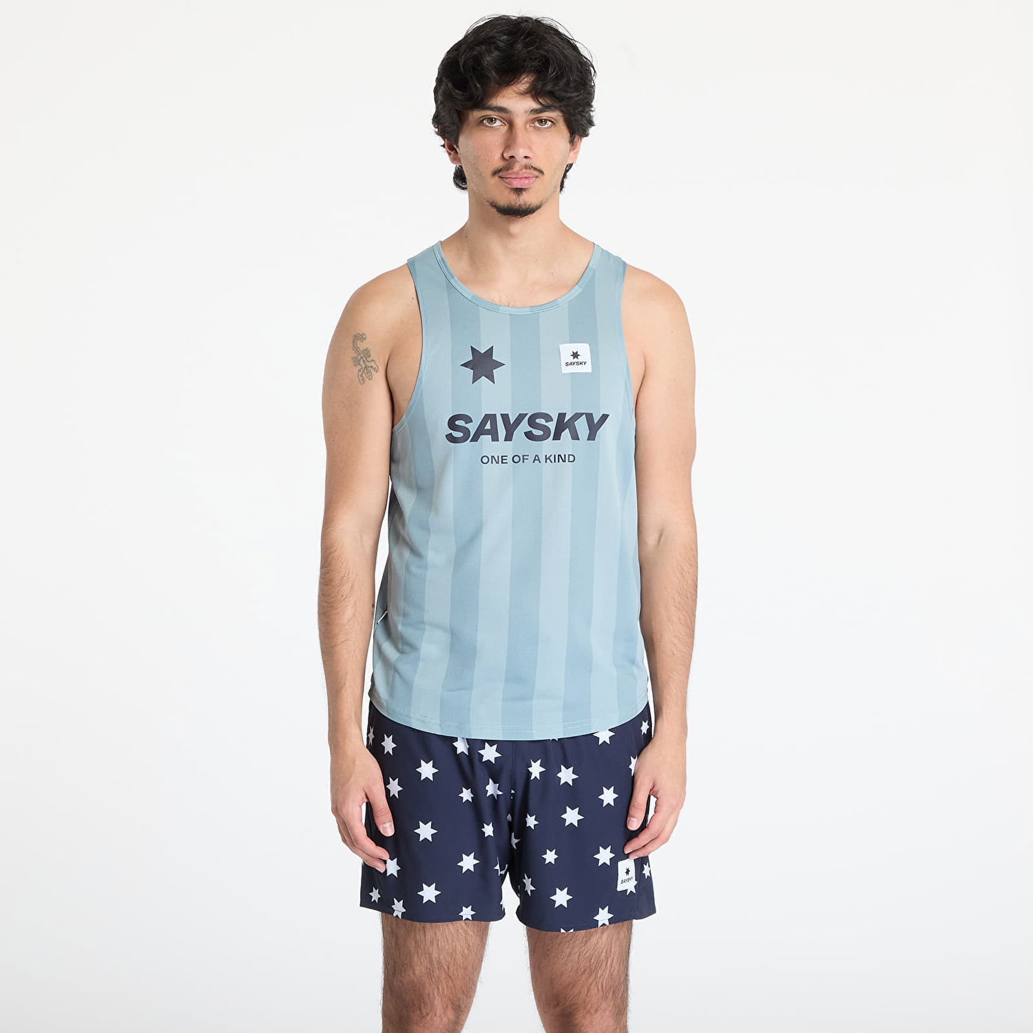 Majica brez rokavov Saysky SAYSKY Stripe Combat Singlet Top Modra | NMRSI31C007, 0