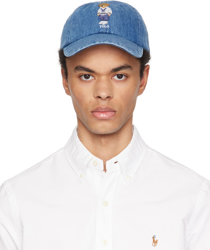 Kapa Polo by Ralph Lauren Ralph Lauren Embroidered Denim Cap Modra | 710969639001