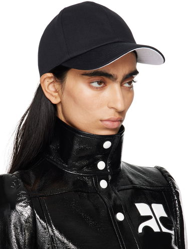 Kapa Courrèges Signature Cotton Cap Črna | 124ACT033CO0024, 1