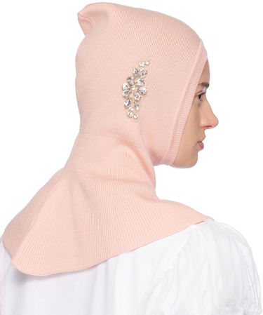 Beanie Simone Rocha Simone Rocha Embellished Knit Balaclava Bež | KMK5WB 0647, 4