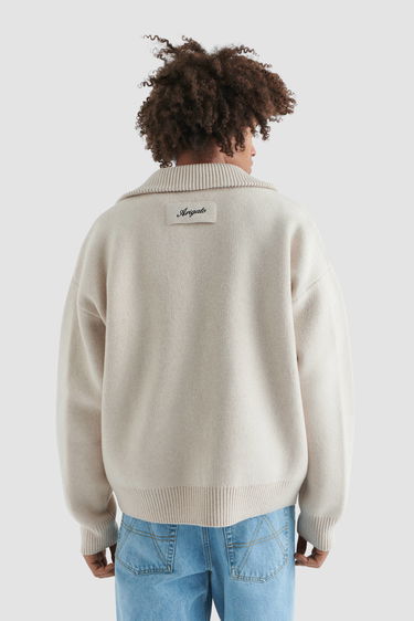 Pleteni pulover AXEL ARIGATO Core Zip-Up Sweater Siva | A2143002, 3