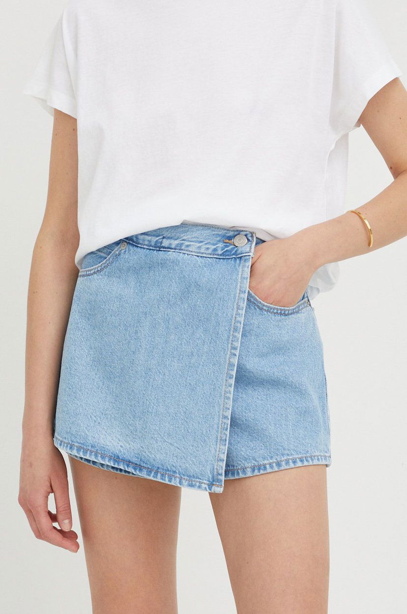 Krila Levi's Levi's High Waist Denim Wrap Skirt Modra | A3534.0000