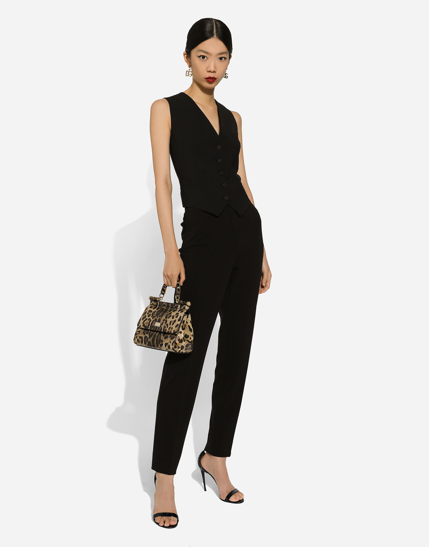 Torbica Dolce & Gabbana Dolce & Gabbana Leopard Print Patent Leather Sicily Handbag Večbarvna | BB6003AM568HA93M, 1