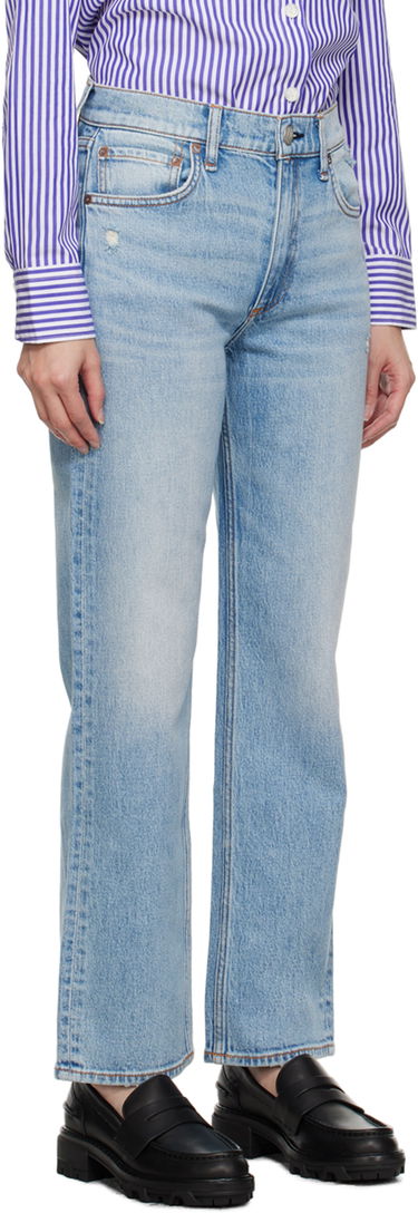 Kavbojke rag & bone Rag & Bone Harlow Straight Leg Jeans Modra | WDD23S2934B7LO, 1