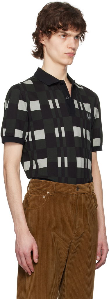 Polo majica Fred Perry Fred Perry Split Chequerboard Polo Črna | M8691, 1