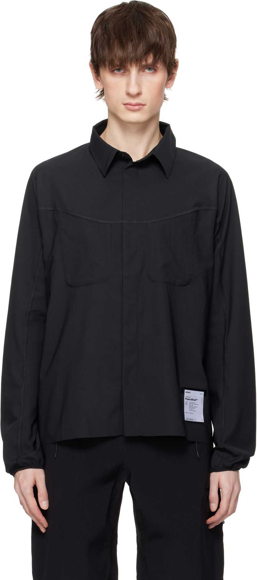 Srajce Satisfy Satisfy PeaceShell River Shirt Črna | 11017-BK