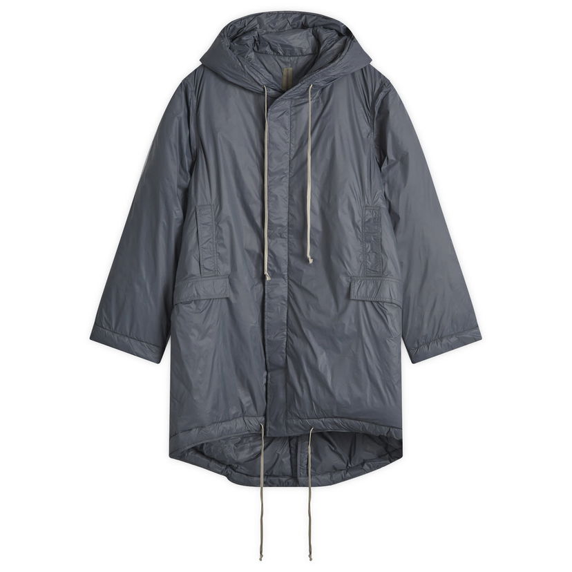 Parka Rick Owens Recycled Nylon Fishtail Parka Jacket Siva | DU02D2950-NP-88
