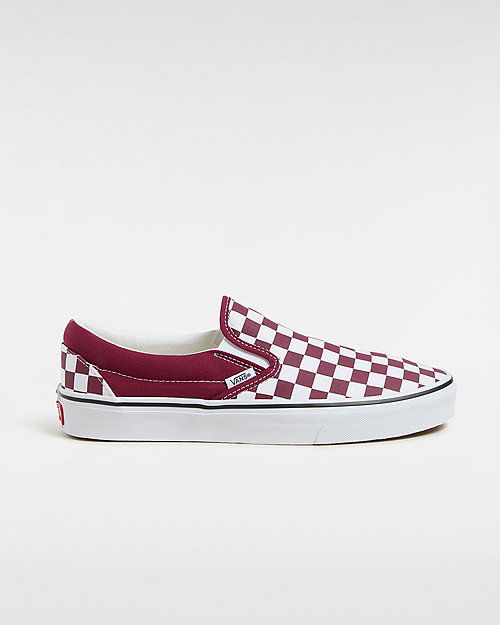Superge in čevlji Vans VANS Classic Slip-On Color Theory Checkerboard Bordo | VN000D5PZCF