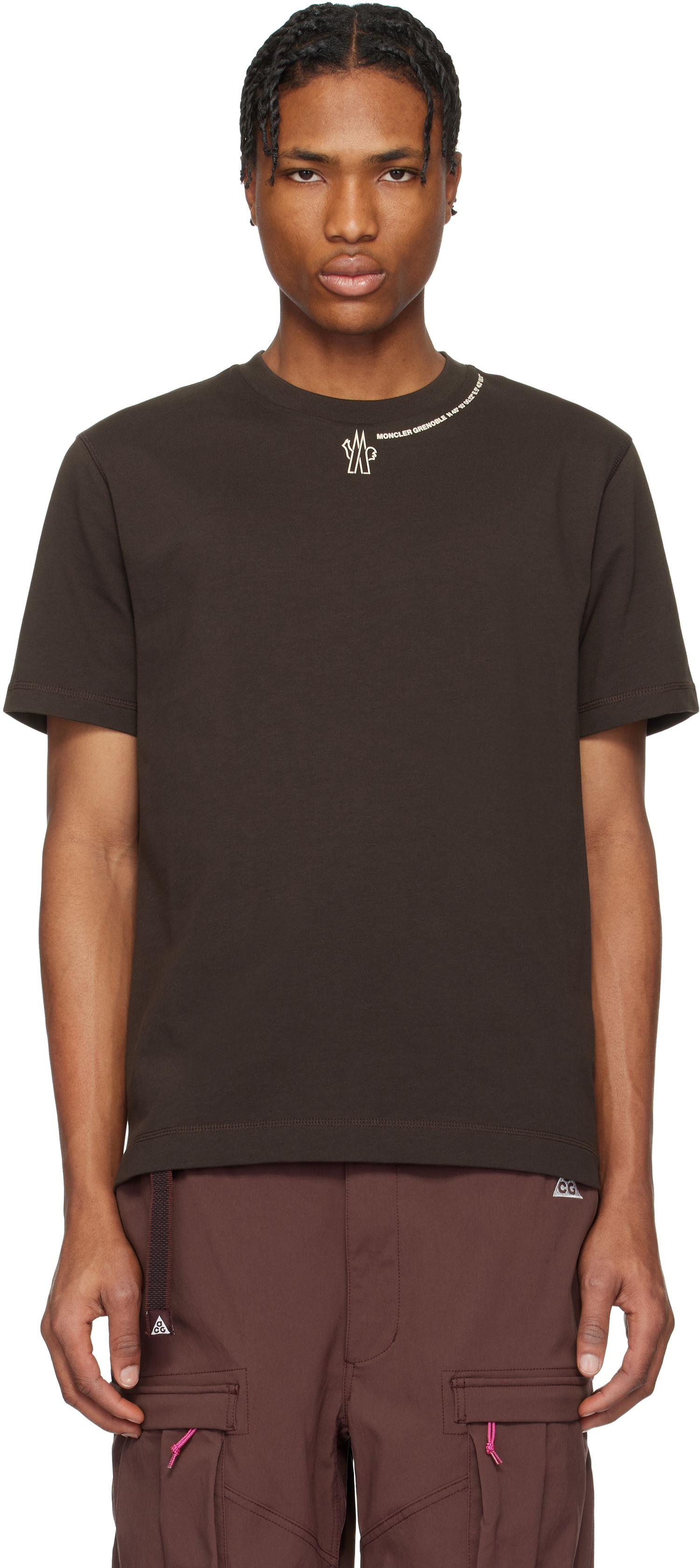 Majica Moncler Moncler Grenoble Logo Cotton T-Shirt Rjava | K10978C0000783927, 0