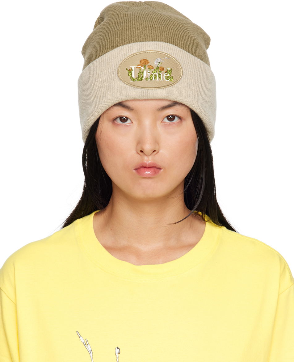Beanie Dime Allergie Beanie "Khaki" Bež | DIME23D2F41MOS, 0