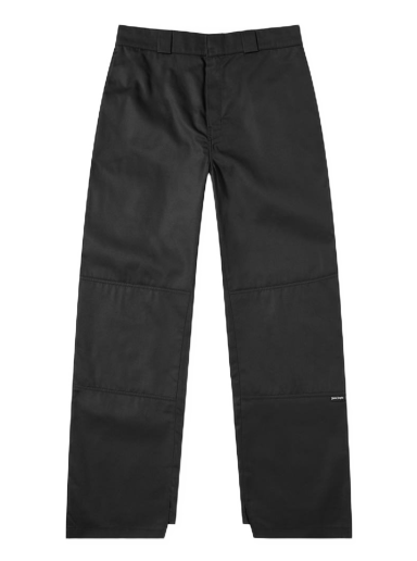 Hlače Palm Angels Waistband Logo Chino Pant Black/Brown Črna | PMCG003S23FAB0011060