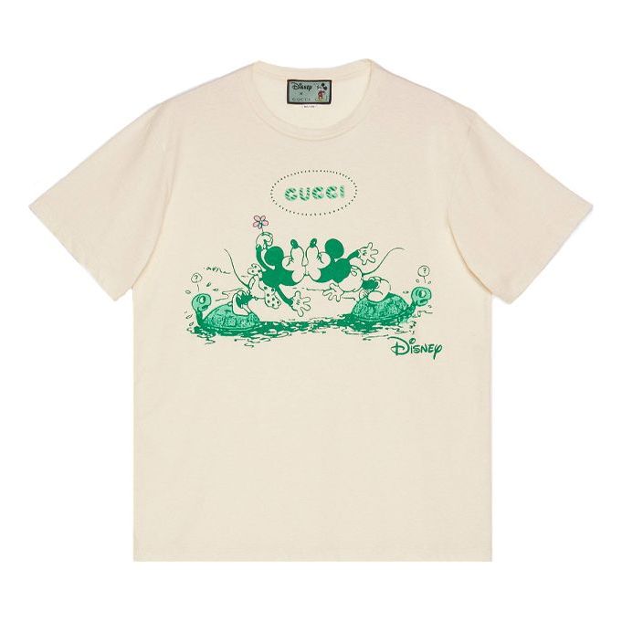 Majica Gucci Disney x Mickey Mouse Print T-Shirt Bela | 604176-XJB6U-9901