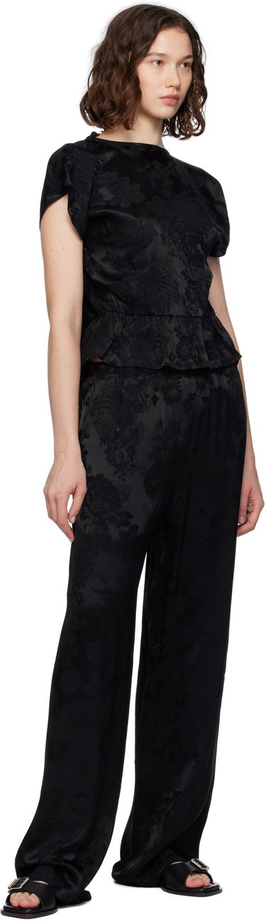 Hlače Maison Margiela MM6 Maison Margiela Jacquard Wide-Leg Trousers Črna | S52KA0551 M35471, 3