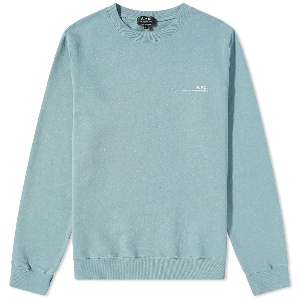 Pleteni pulover A.P.C. Item Logo Crewneck Turkizna | COGCD-H27608-KAE, 0