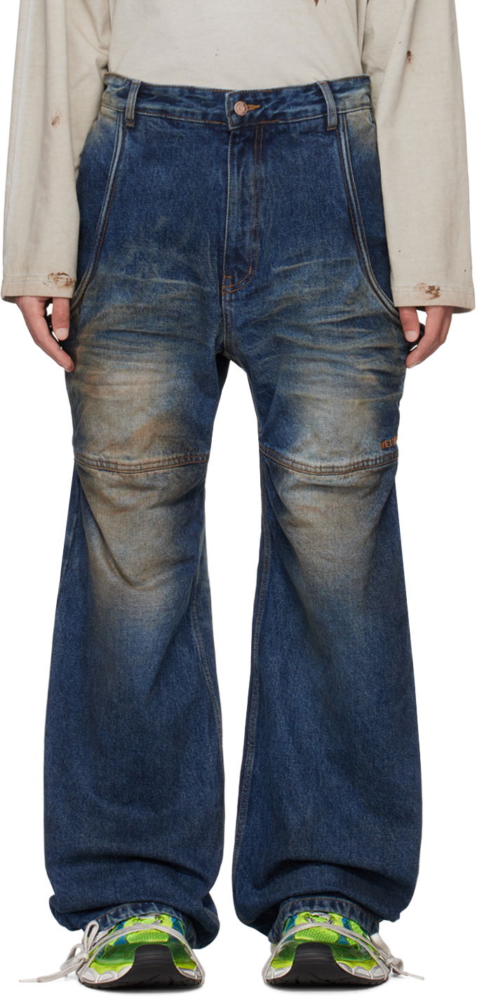 Kavbojke We11done We11done Wire Carpenter Jeans Modra | WD-DP0-24-339-M-NV
