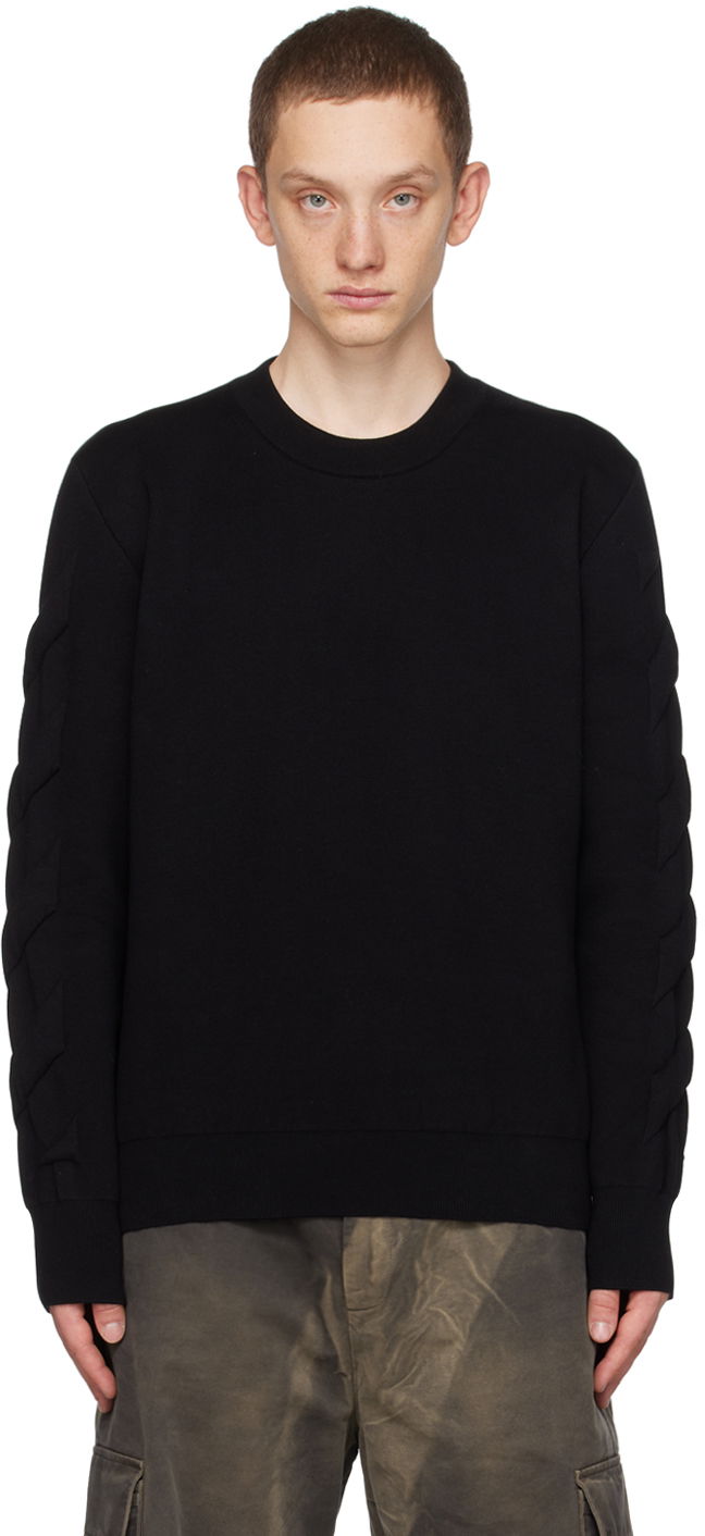 Pleteni pulover Off-White Black 3D Diags Sweater Črna | OMHE166F23KNI0011000