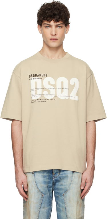 Majica DSQUARED2 Loose Fit 'DSQ2' T-Shirt Bež | S74GD1412_D20033, 0
