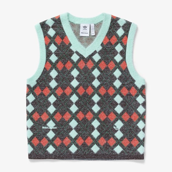 Pleteni pulover adidas Originals x Wales Bonner Knit Vest Zelena | IB3259, 0