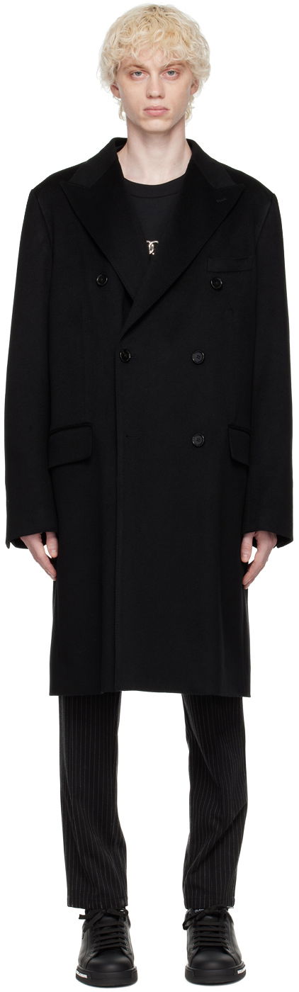 Plašči Dolce & Gabbana Black Deconstructed Coat Črna | G033FTFU20O