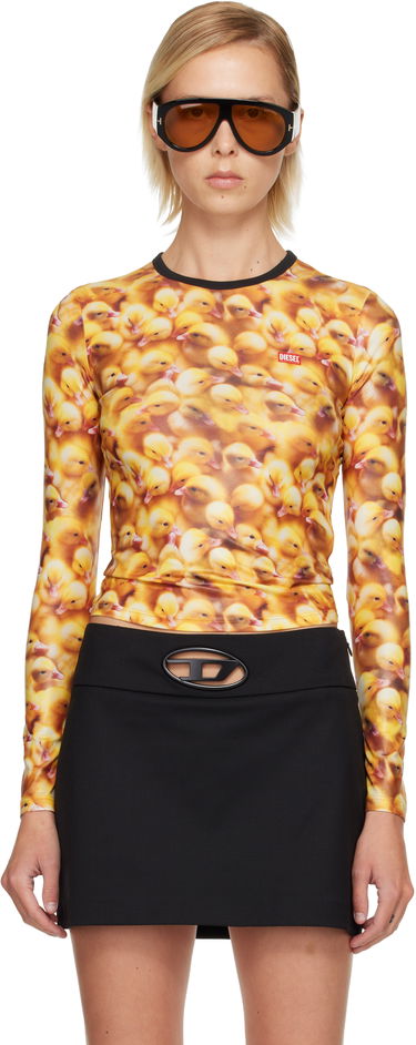 Majica Diesel All-Over Duckling Print Crewneck Long Sleeve Top Večbarvna | A19608 0JLCC, 0