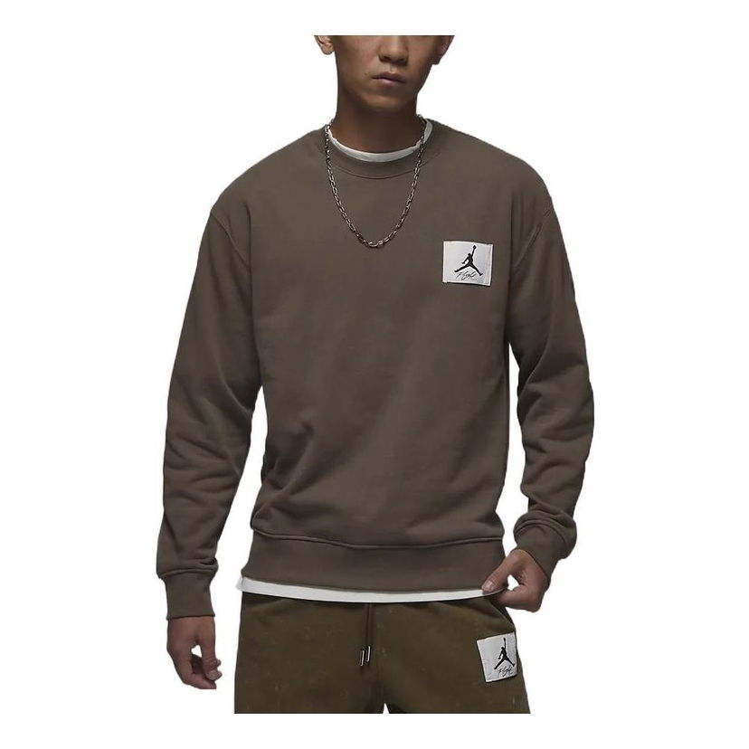 Pulover Jordan Jordan Men's Fleece Crewneck Sweatshirt Rjava | FB3910-274