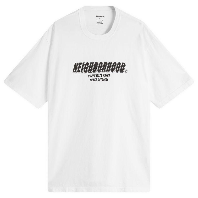 Majica Neighborhood Neighborhood SS-1 T-Shirt, Size Large Bela | 251PCNH-ST01-WHT