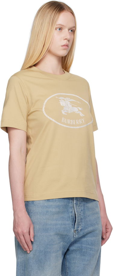 Majica Burberry Burberry Knight Stamp Cotton T-Shirt Bež | 8110926, 1