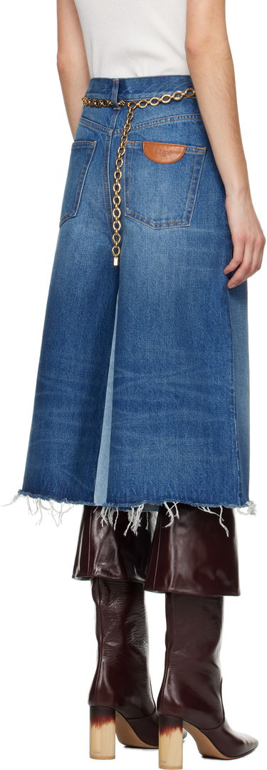 Kavbojke CHLOÉ Chloé Bermuda Patchwork Denim Shorts Modra | CH25SDS02158, 2