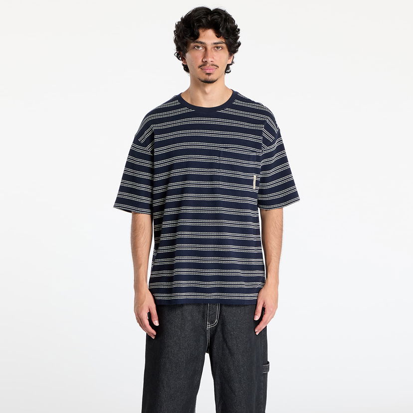 Majica CALVIN KLEIN Calvin Klein Jeans Men's Short Sleeve Stripe Relaxed T-Shirt Mornarica | LV04RC240G CHW