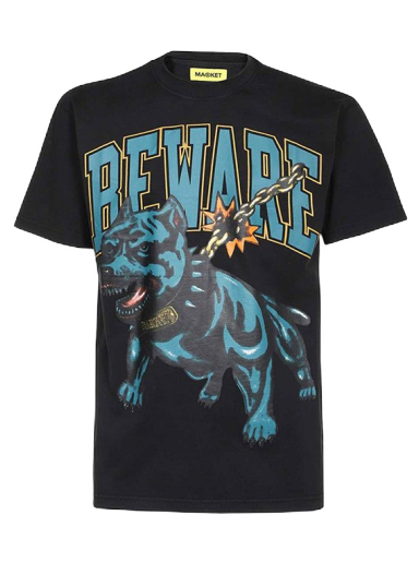 Majica MARKET Beware Dog Washed Tee Črna | 399001086