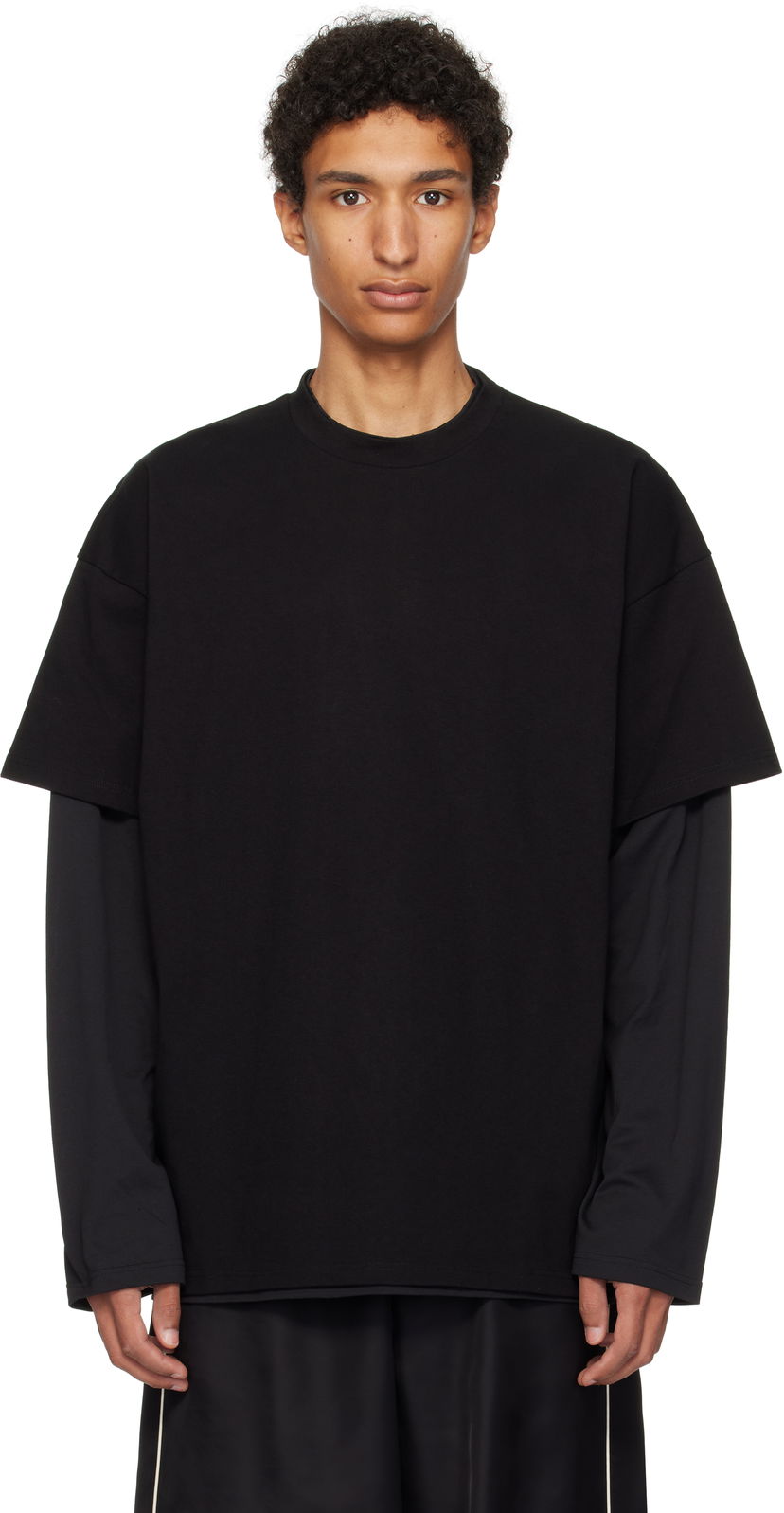 Majica Jil Sander Jil Sander Cotton Crew-Neck T-Shirt Črna | J61GC0001_J20332