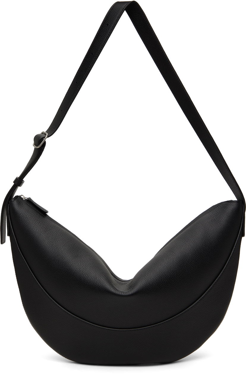 Torba za čez ramo The Row The Row Jouve Leather Shoulder Bag Črna | W1772-L145