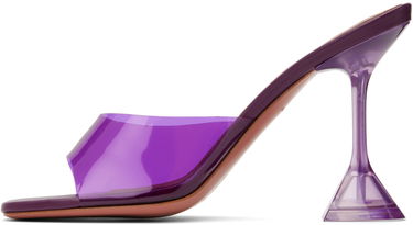 Nega čevljev Amina Muaddi Amina Muaddi Lupita Glass Slipper Heeled Sandals Lila | LUPITA GLASS SLIPPER CL PLEXI PV, 2