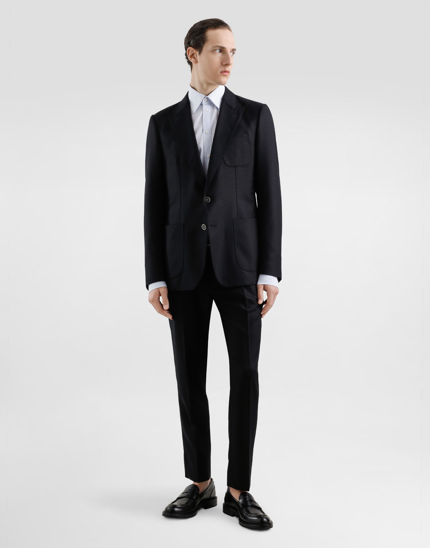 Hlače Dolce & Gabbana Dolce & Gabbana Double-Dart Wool Cropped Trousers Mornarica | GV4EETFM2GUN0000, 1