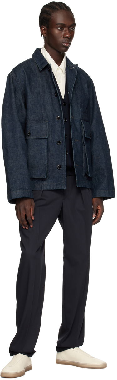 Jakna LEMAIRE LEMAIRE Boxy Denim Jacket Modra | OW306 LD068, 3