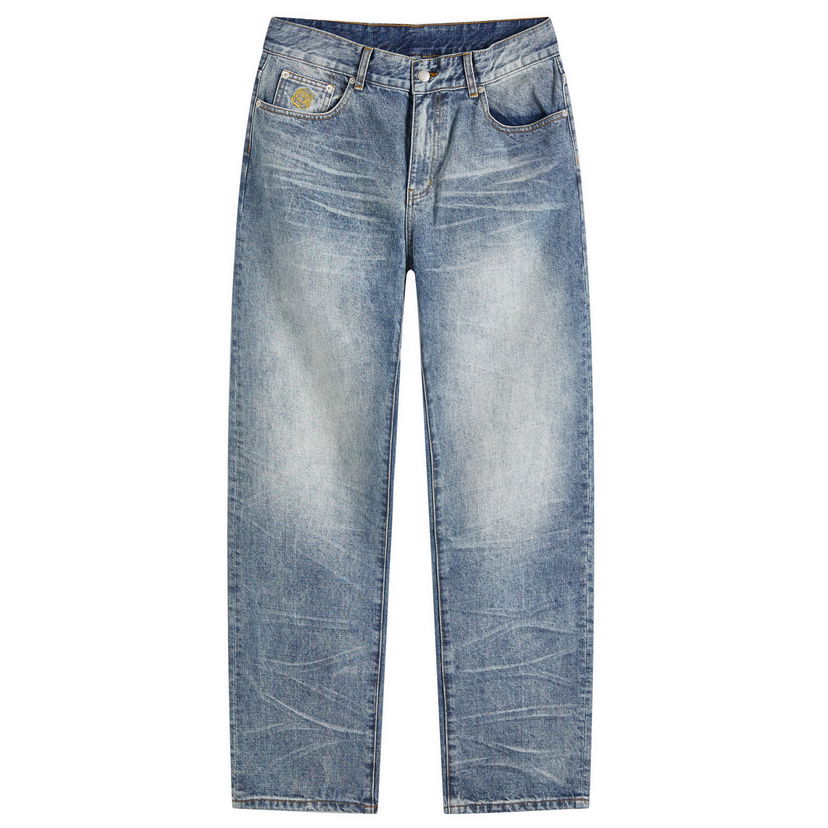 Kavbojke BILLIONAIRE BOYS CLUB Duck Embroidered Denim Jeans in Heavy Wash Modra | B24426-BLU