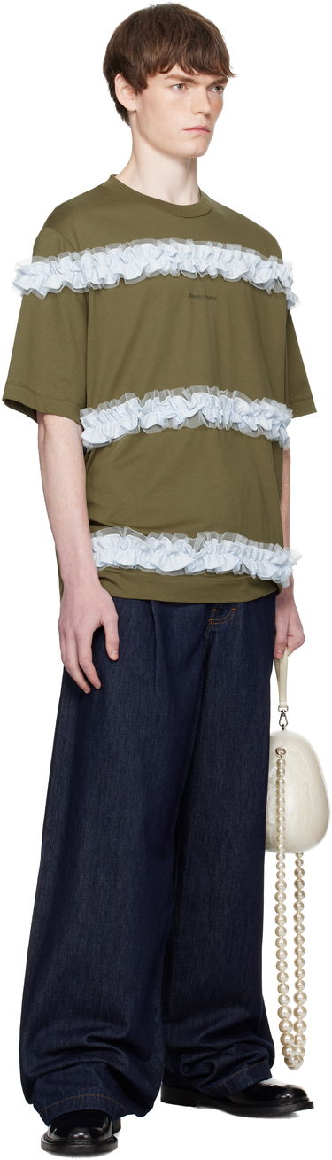 Majica Simone Rocha Simone Rocha Ruffle Frill T-Shirt Zelena | 5362 0553, 3