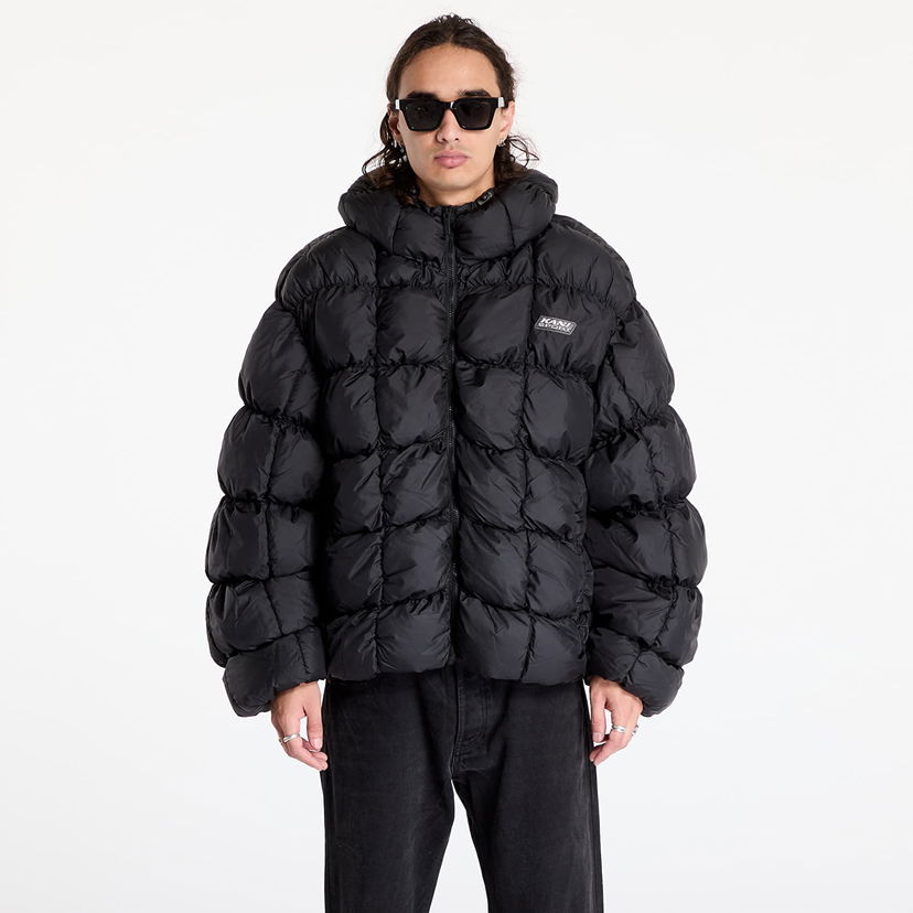 Puhovka Karl Kani Jacket Sport Patch Square Quilted Puffer Jacket Black XL Črna | 60760019