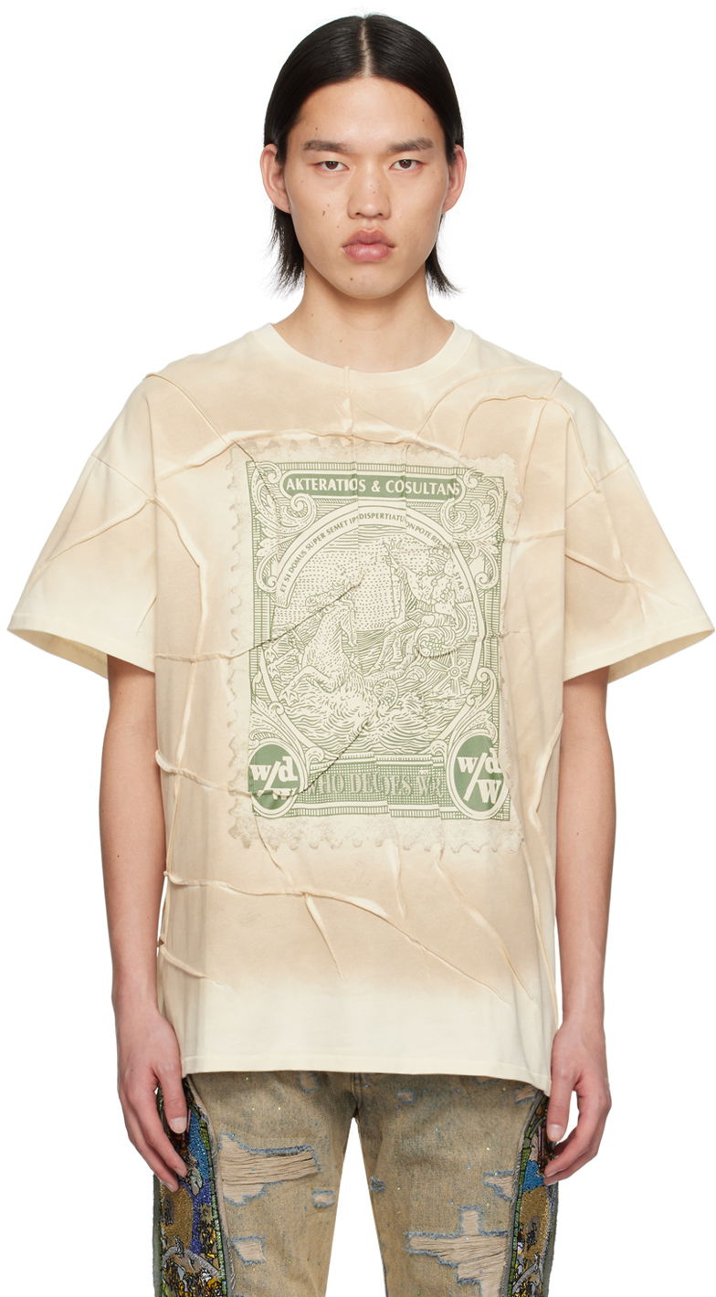 Majica Who Decides War Currency Graphic Panelled T-Shirt Bež | 1110110019SS24