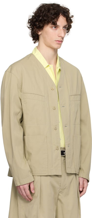 Srajce LEMAIRE Lemaire Collarless Overshirt Bež | OV1011 LF1352, 1