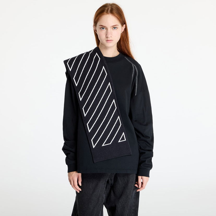 Šala Off-White Off-White Kids Bookish Diag Scarf Črna | OBMA001F24KNI0011003