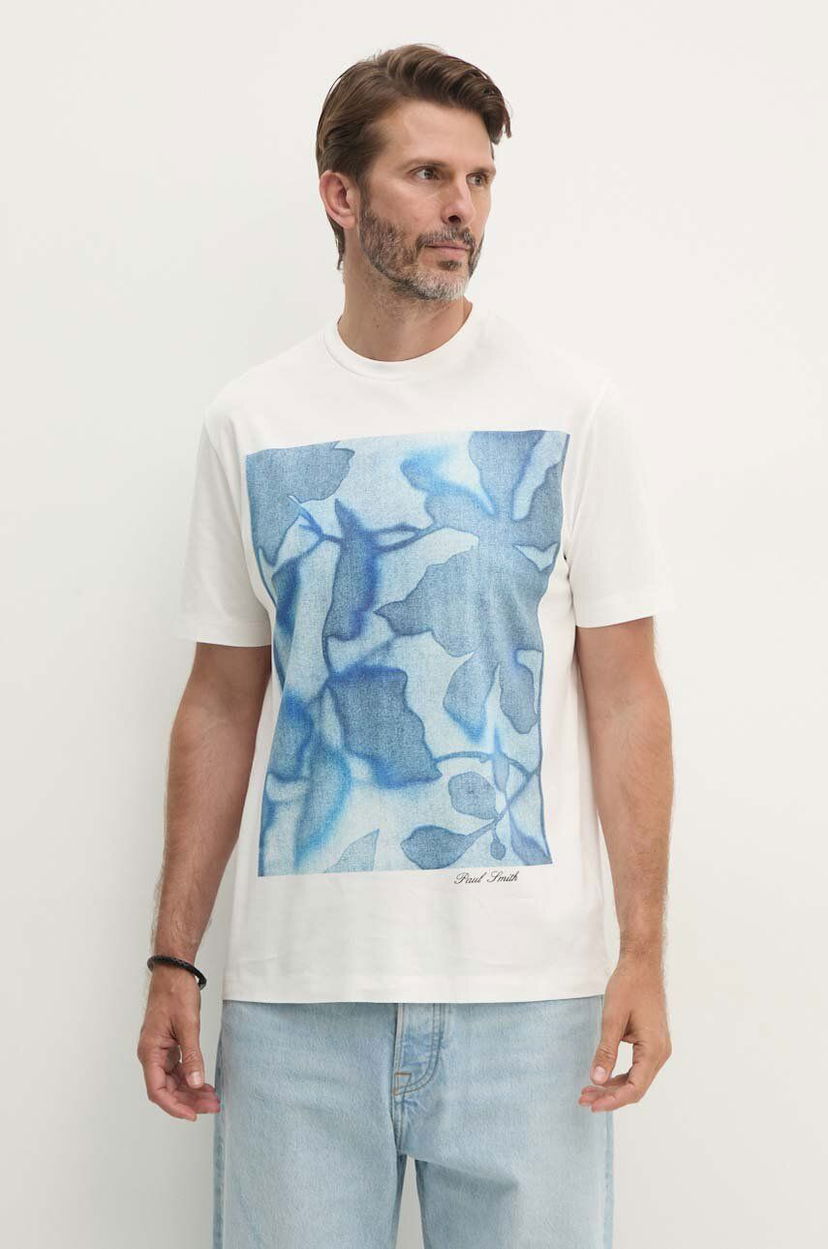 Majica Paul Smith Paul Smith Floral Print T-Shirt Bela | M1R.919T.NP4739