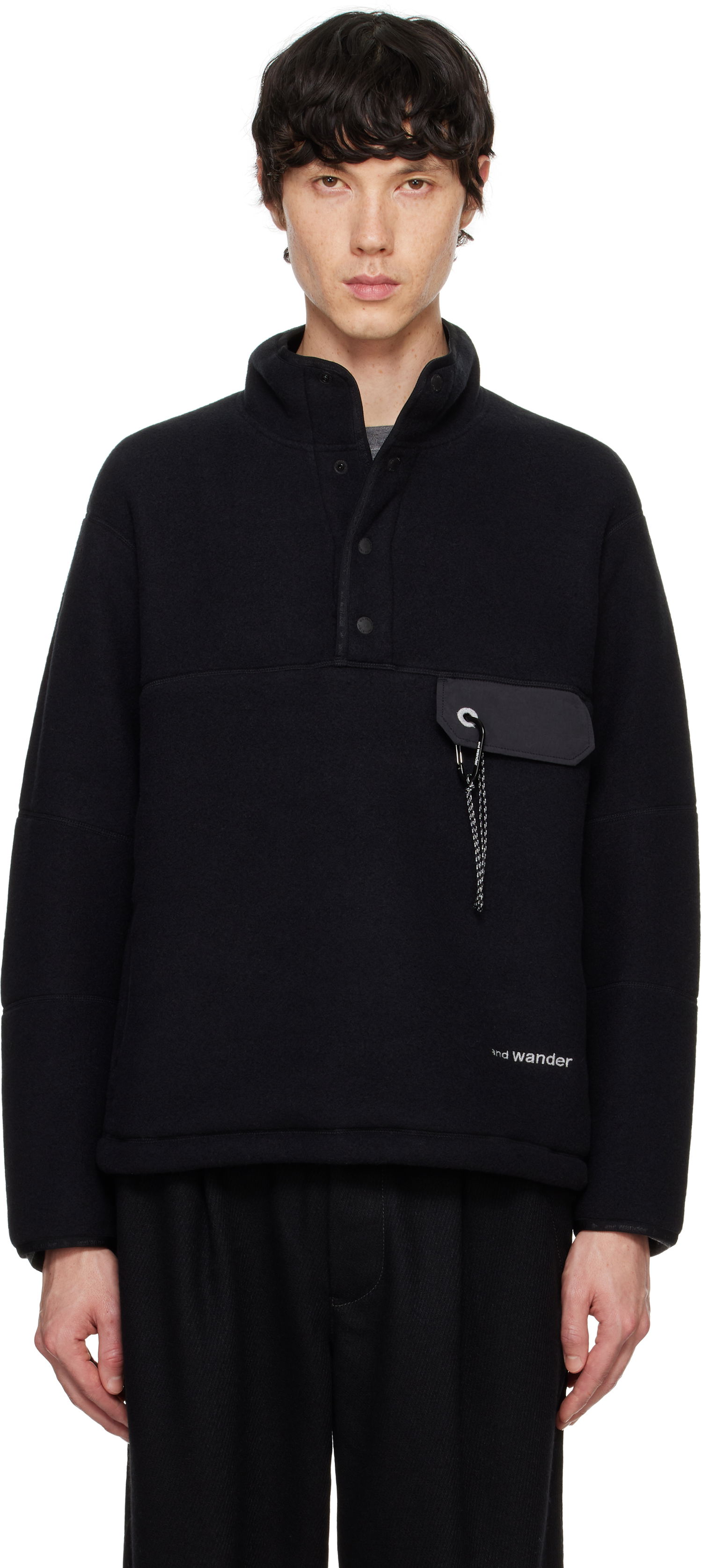 Pulover and wander Wool Fleece Sweatshirt Črna | 5744281144, 0