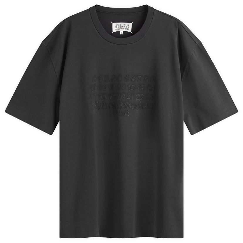 Majica Maison Margiela T-Shirt Number Embroidery Washed Črna | S50GC0703-S23883-960