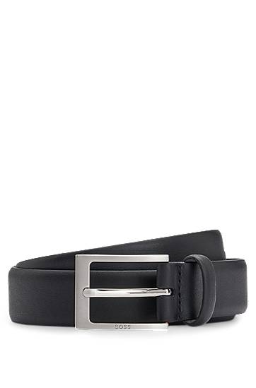 Pasovi BOSS BOSS Nappa Leather Belt with Buckle Črna | 50481068, 0
