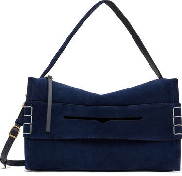 Torba za čez ramo JW Anderson JW Anderson Medium Loafer Suede Shoulder Bag Mornarica | HB0733-LA0364, 0