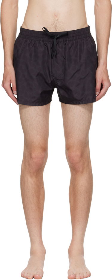 Kopalke Balmain Balmain Leopard Swim Shorts Črna | BWB711710, 0