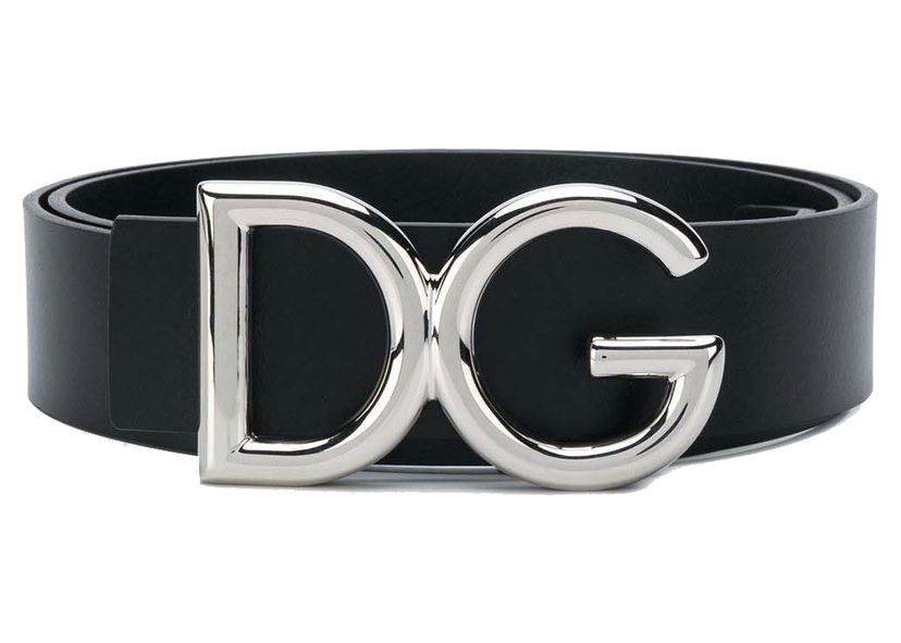 Pasovi Dolce & Gabbana DG Logo Buckle Belt Black Črna | BC4248AC493